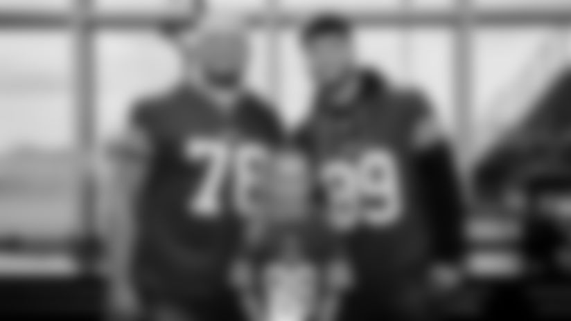 San Francisco 49ers players spent the evening celebrating with local families, sharing Team Store shopping, fun games, and a festive Thanksgiving meal together.