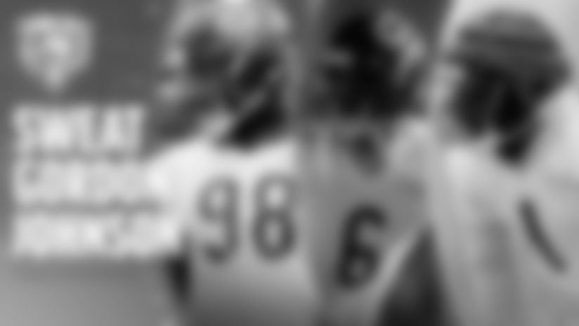 Defensive lineman Montez Sweat and defensive backs Kyler Gordon and Jaylon Johnson address the media Wednesday at Halas Hall.