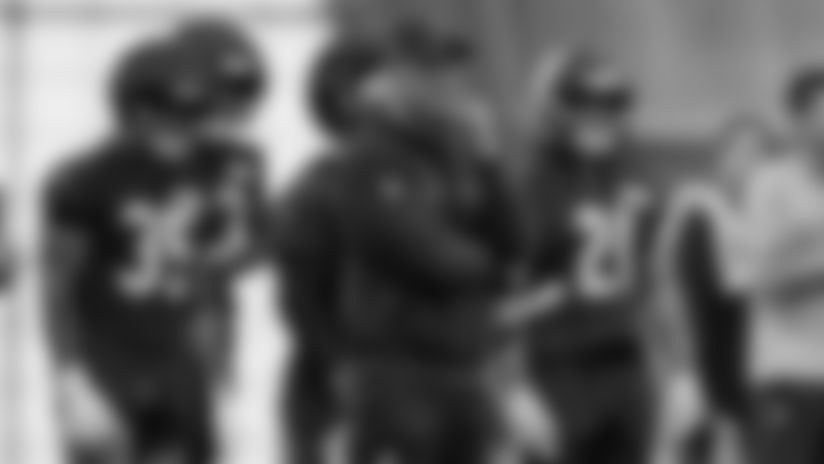 First-year coach Ben Johnson could be both seen and heard throughout the Bears’ OTA practice Wednesday in the Walter Payton Center at Halas Hall.