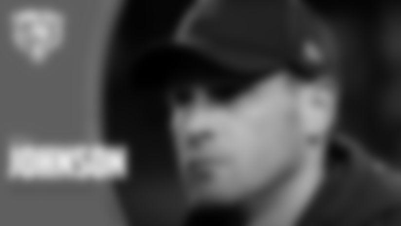 Head coach Ben Johnson addresses the media virtually Monday from Halas Hall.