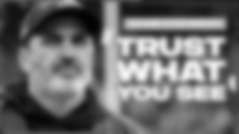 Kevin Stefanski speaks to the media prior to practice.