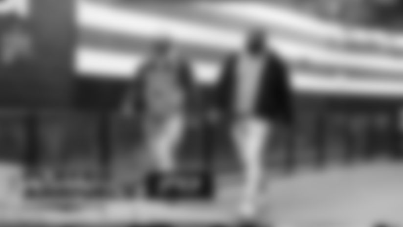 View photos of Cleveland Browns players arriving at the stadium for their 2025 Week 16 game against the Buffalo Bills.