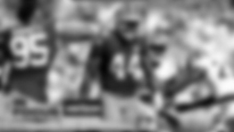 Check out photos from rookie TE Harold Fannin Jr.s' first NFL season, in which he leads the Browns with 42 receptions this season – the most ever by a Browns rookie through the first 10 weeks. Fannin has started seven of nine NFL games played, totaling 42 receptions for 396 receiving yards and two touchdowns.