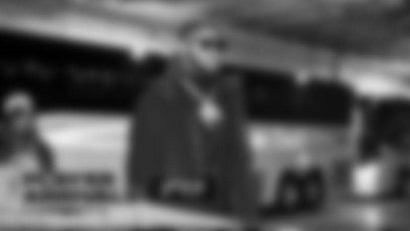 View photos of Cleveland Browns players arriving at the stadium for their 2025 Week 15 game against the Chicago Bears.