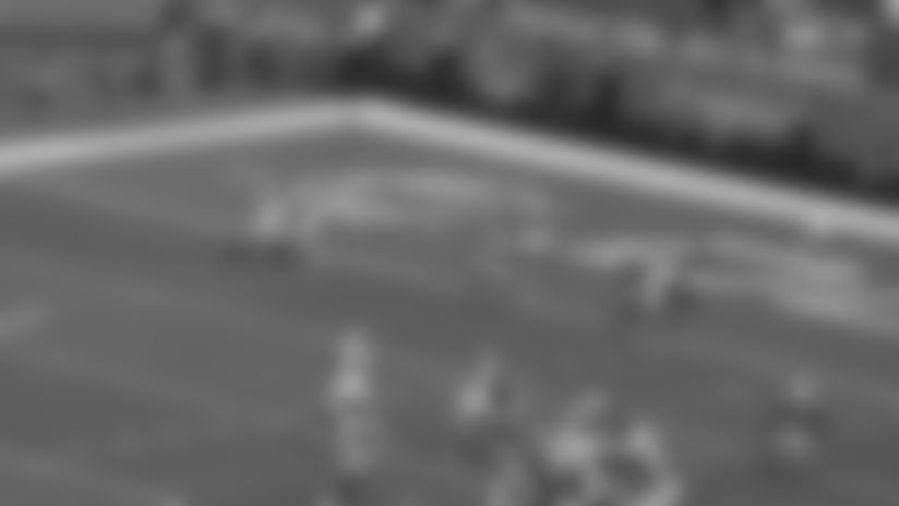 Tampa Bay Buccaneers QB Baker Mayfield hits Chris Godwin Jr. on third down in the end zone against the Miami Dolphins in Week 17 of the 2025 NFL season.