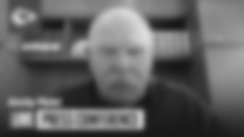 Andy Reid speaks to the media on Monday, December 1.