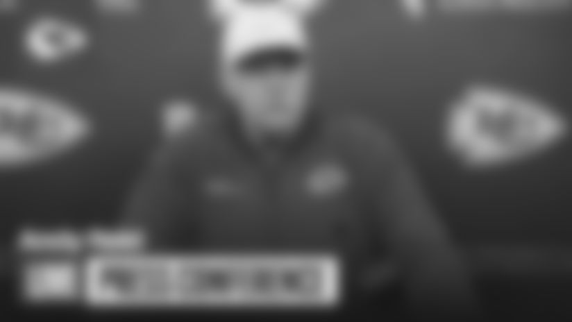 Andy Reid speaks to the media on Friday, January 2.