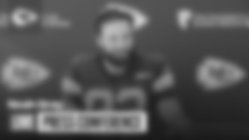 Noah Gray speaks to the media on Friday, November 14.