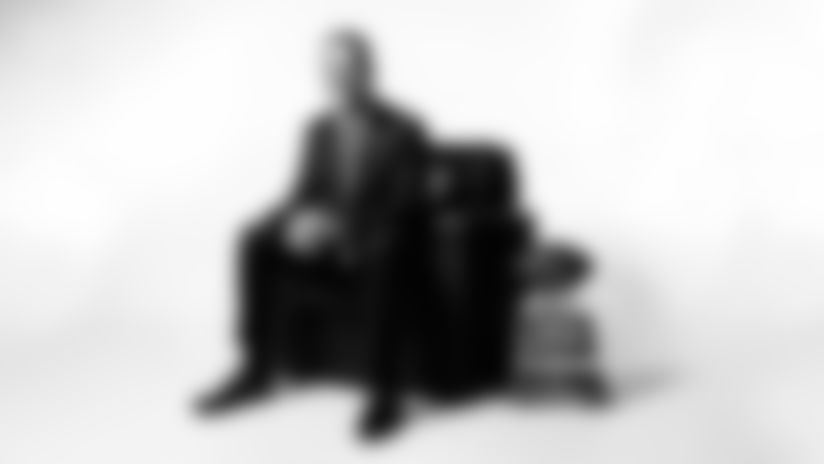 View photos of John Harbaugh being introduced as head coach of the New York Football Giants.