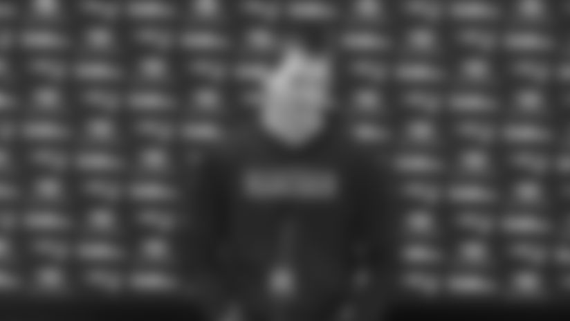 Patriots quarterback Drake Maye addresses the media on Wednesday, December 17, 2025.