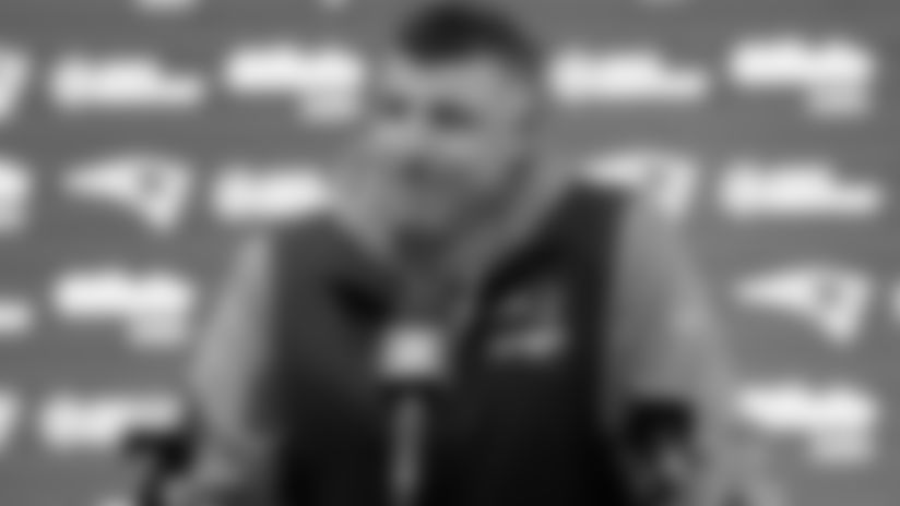 Patriots Head Coach Mike Vrabel addresses the media following New England's 28-16 win over the Houston Texans in the Divisional Round on Sunday, January 18, 2026.