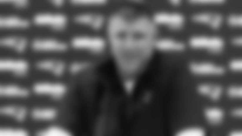 Patriots head coach Mike Vrabel addresses the media during his press conference at Gillette Stadium on Friday, January 2, 2026.