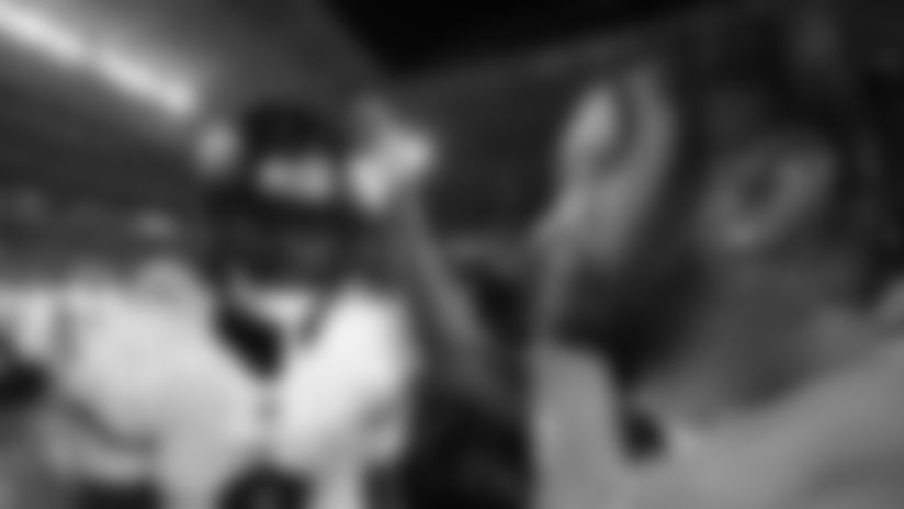 Step inside Hard Rock Stadium and the Ravens' locker room as they celebrate their 28-6 win over the Dolphins on 'Thursday Night Football.'