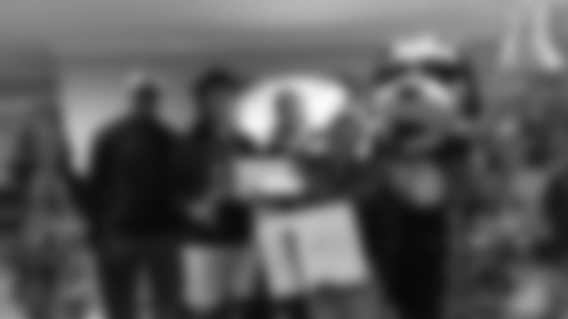 New Orleans Saints tight end Juwan Johnson, cornerback Alontae Taylor, and wide receiver Devaughn Vele attended the Louisiana Cat Hope Ignites Holiday Party on Tuesday, Dec. 16, 2025.