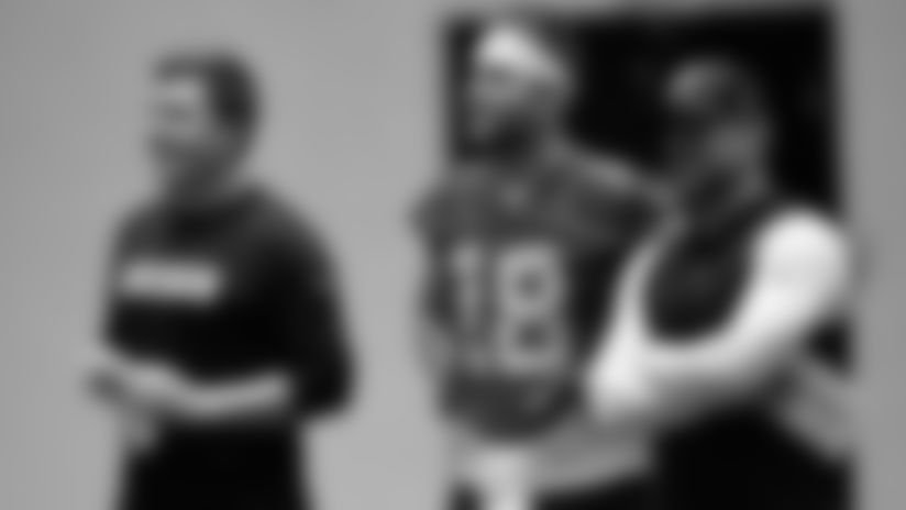 'We've got three former quarterbacks in the room with them. I think that's a good mix'