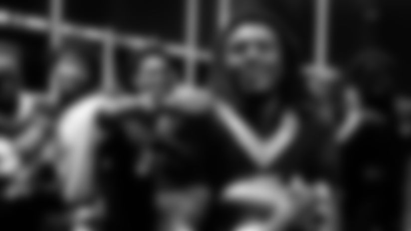 Head inside the New Orleans Saints locker room postgame after the Saints' win against the New York Giants in Week 5 of the 2025 NFL Season presented by Bud Light.