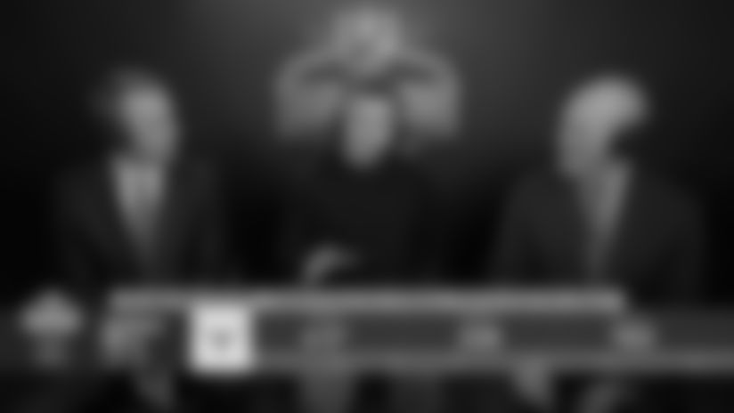 New Orleans Saints head coach Kellen Moore joins NFL Network's Rich Eisen and Daniel Jeremiah for an interview at the 2026 NFL Scouting Combine.