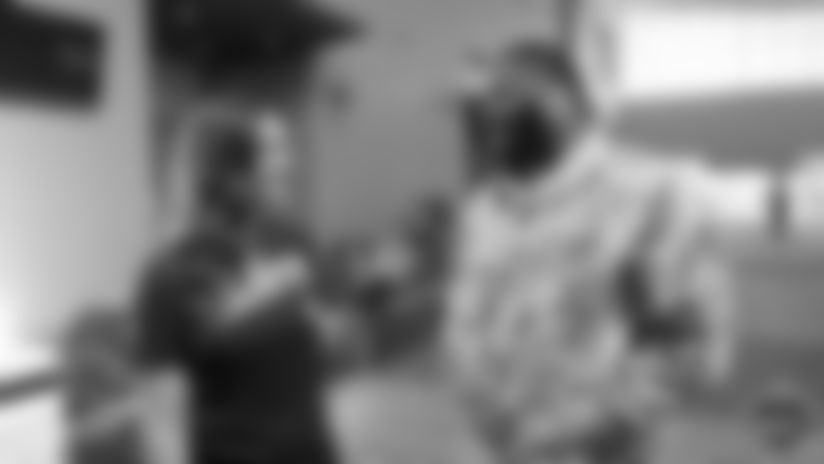 Saints defensive end Cameron Jordan speaks with Erin Summers in an interview presented by Cox Communications on Feb. 29 at the 2024 NFL Scouting Combine in Indianapolis, Indiana.