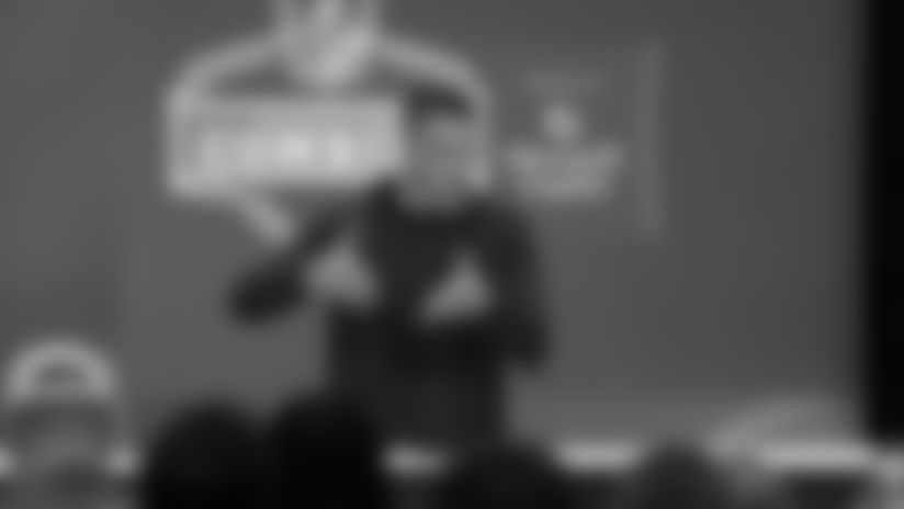 Houston Texans general manager Nick Caserio discusses how Texans evaluate prospects at the combine.