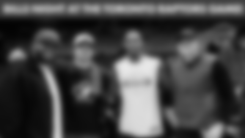 Watch as Buffalo Bills players DeWayne Carter, Landon Jackson, and Michael Hoecht join Vince Carter and Tracy McGrady for the first-ever Bills Night with the Toronto Raptors at Scotiabank Arena!