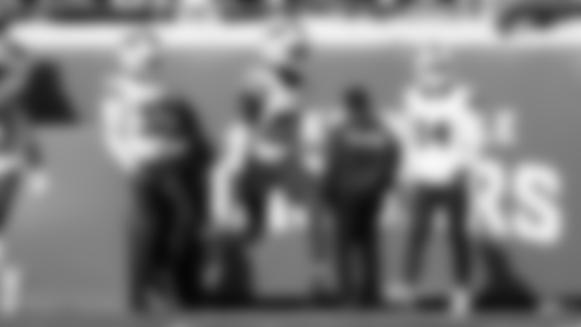 Buffalo Bills cornerback Tre'Davious White breaks up Jacksonville Jaguars quarterback Trevor Lawrence's pass intended for tight end Brenton Strange.