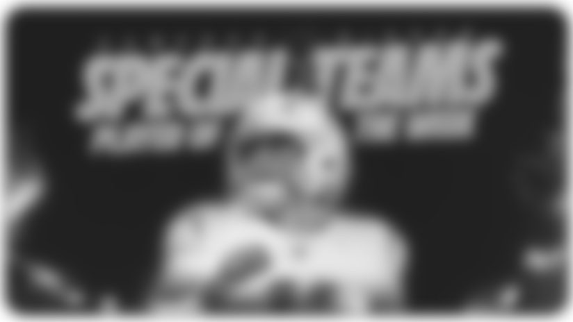 The Chargers kicker earned the award for the sixth time in his career after a perfect three-field goal performance