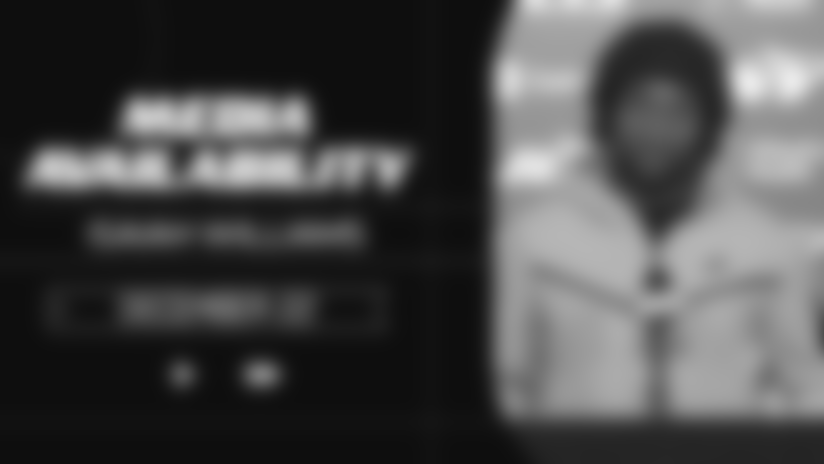 Watch WR/returner Isaiah Williams talk to the media Monday of Week 17.