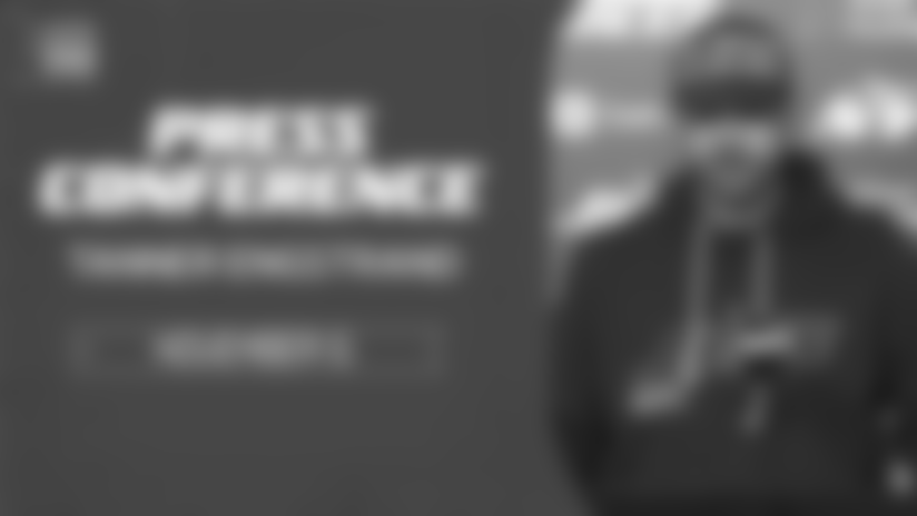 Watch offensive coordinator Tanner Engstrand talk to the media Thursday ahead of practice.