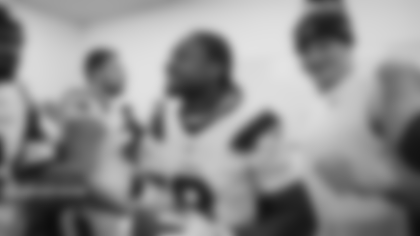 Go inside the Patriots locker room after New England's 28-24 win over the Baltimore Ravens. Watch as head coach Mike Vrabel gives his postgame speech to the players and wide receiver Stefon Diggs breaks down the team huddle.