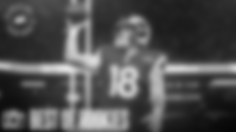 From their first touchdowns to their first sacks, browse through photos of the Los Angeles Rams rookies' best moments from the 2025 season.