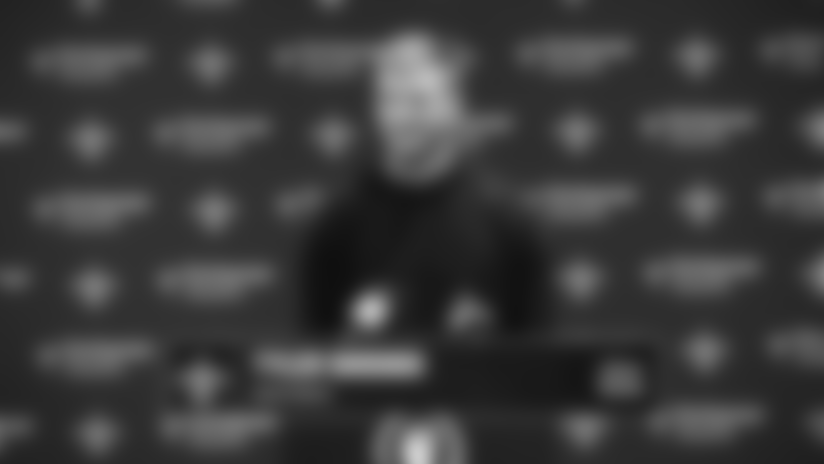 New Orleans Saints quarterback Tyler Shough's postgame interview after the Saints' game vs. the New York Jets in Week 16 of the 2025 NFL season.