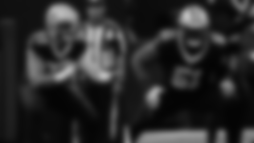 Check out photos of New Orleans Saints center/guard Cesar Ruiz and offensive lineman Dillon Radunz in action throughout the 2025 NFL season.