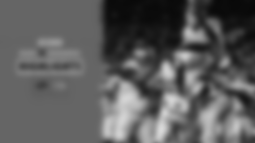 Seattle Seahawks quarterback Sam Darnold sends a perfect ball to tight end Eric Saubert for a successful two-point conversion to seal the win over the Los Angeles Rams in Week 16.