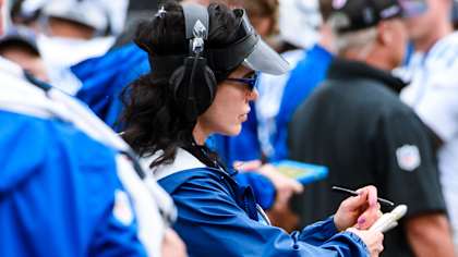 Why Colts Owner & CEO Carlie Irsay-Gordon wears a headset on sidelines  during games