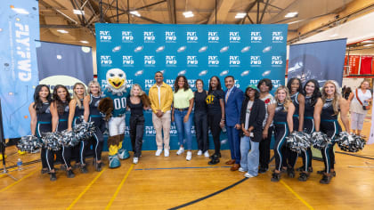The Eagles team up with Operation Warm to distribute sports bras to teen  female athletes in Philly