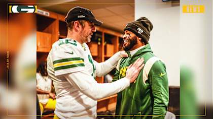 CB Keisean Nixon and former Packers QB Aaron Rodgers