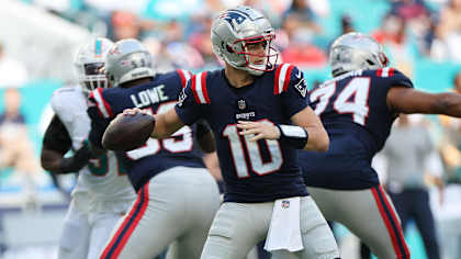 Patriots QB Drake Maye vs. Miami Dolphins. November, 24, 2024.