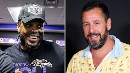 RB Derrick Henry (left) & Actor Adam Sandler (right)