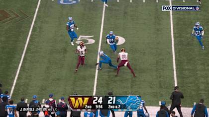 Jayden Daniels infiltrates Lions territory on 15-yard run toward