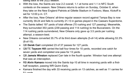 Patriots vs. Saints Fantasy Football Worksheet, Week 5