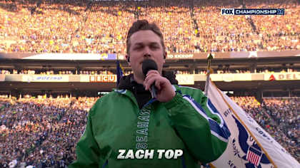 Zach Top Performs National Anthem Prior To Kickoff Of The 2025 NFC Championship