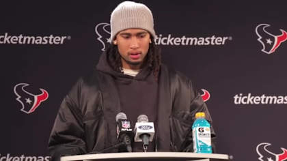 C.J. Stroud Speaks to the Media After Divisional Round Matchup