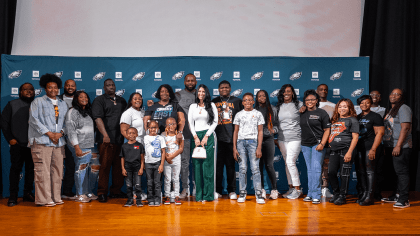 Fletcher Cox and his family celebrated his retirement Tuesday.