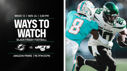 New York Jets vs. Miami Dolphins Ways to Watch, Listen & Follow