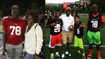 Stackhouse and Howard, Los Angeles Chargers RB Kimani Vidal, Future Stars coach Valister Wilson, Packers CB Micah Robinson & Stackhouse