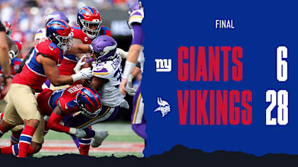 Instant Analysis Giants fall to Vikings 28 6