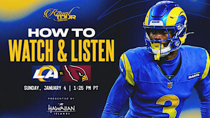 Los Angeles Rams vs. Arizona Cardinals: How to watch, listen to and live  stream Week 18