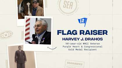 World War II Veteran Harvey Drahos Named 12 Flag Raiser For Seahawks vs.  Cardinals