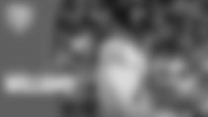 Quarterback Caleb Williams addresses the media Sunday.