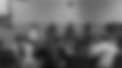 L-R: DEI and social impact programs manager Mallorie Sanders, writer Gabby Hajduk, community outreach manager Mia Riese, content presenter Jasmine Baker